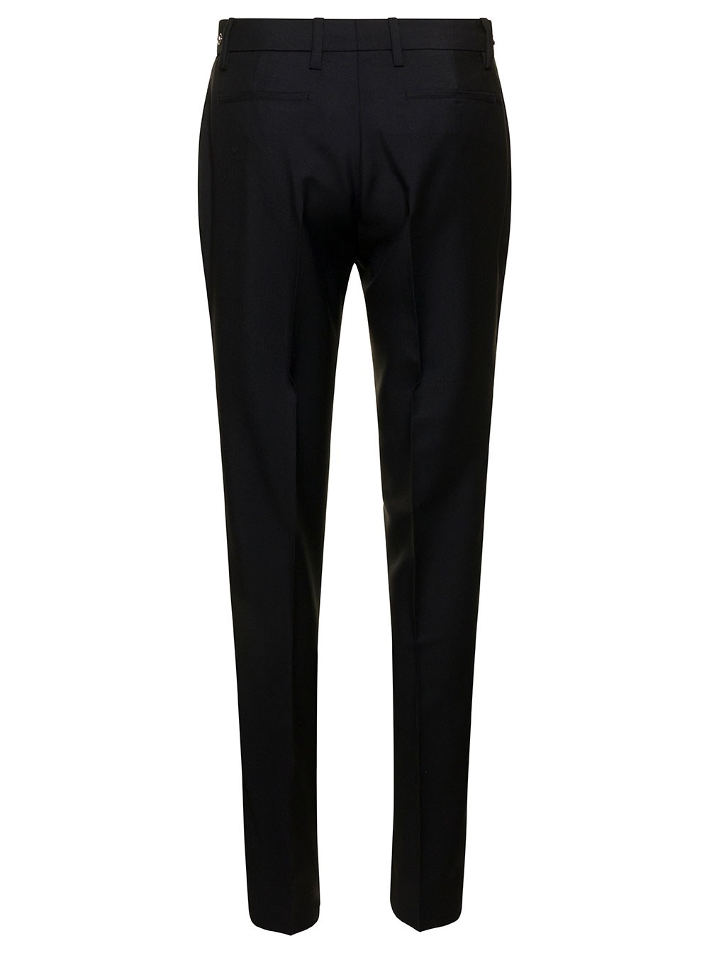 Gucci Pantaloni Slim con Dettaglio Morsetto in Mohair e Lana Nera Donna, view 2