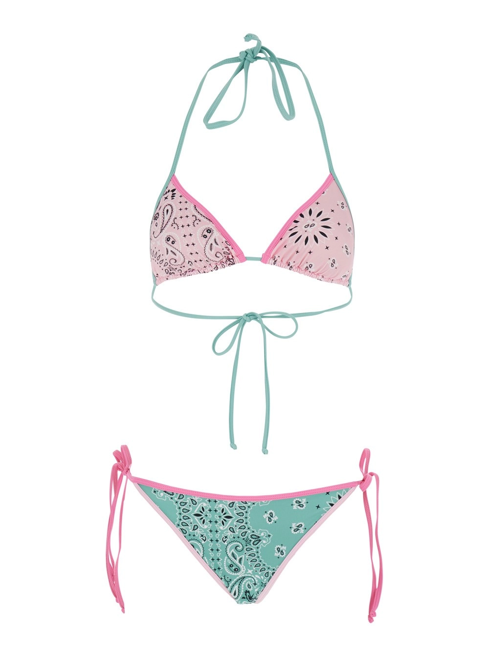 Mc2 saint barth kids Bikini 'LEAH TEEN STRING' con motivo bandana multicolore