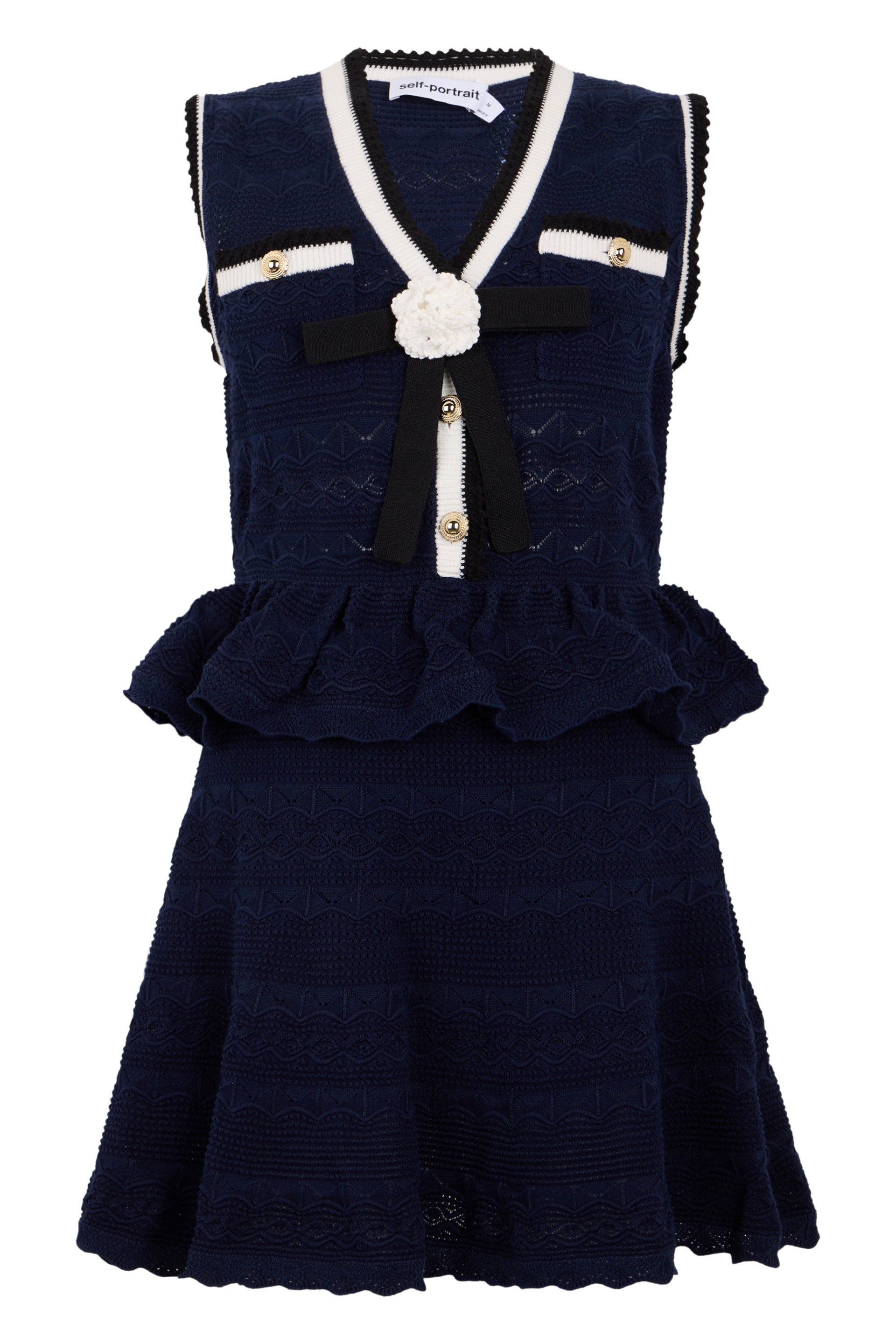 self-portrait Abito corto peplum