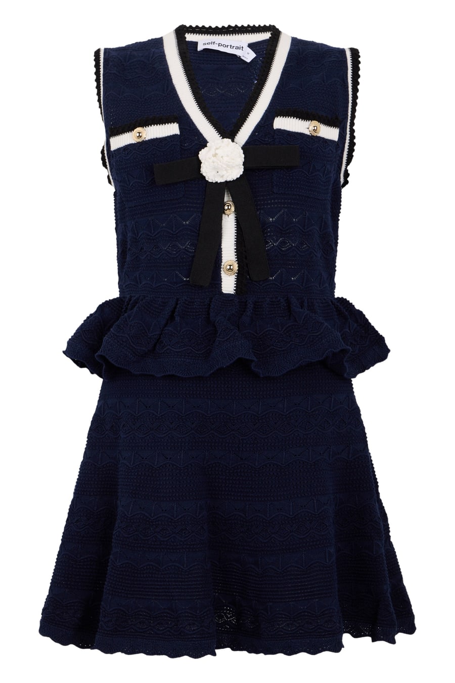 self-portrait Abito corto peplum