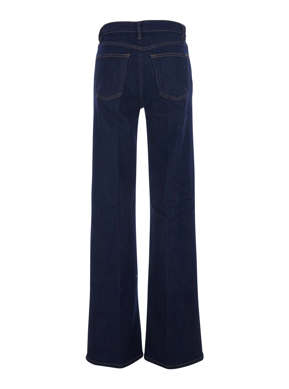 Frame Jeans 'The Straight' con Vita Alta e Design a Cinque Tasche in Denim Blu Donna, view 2