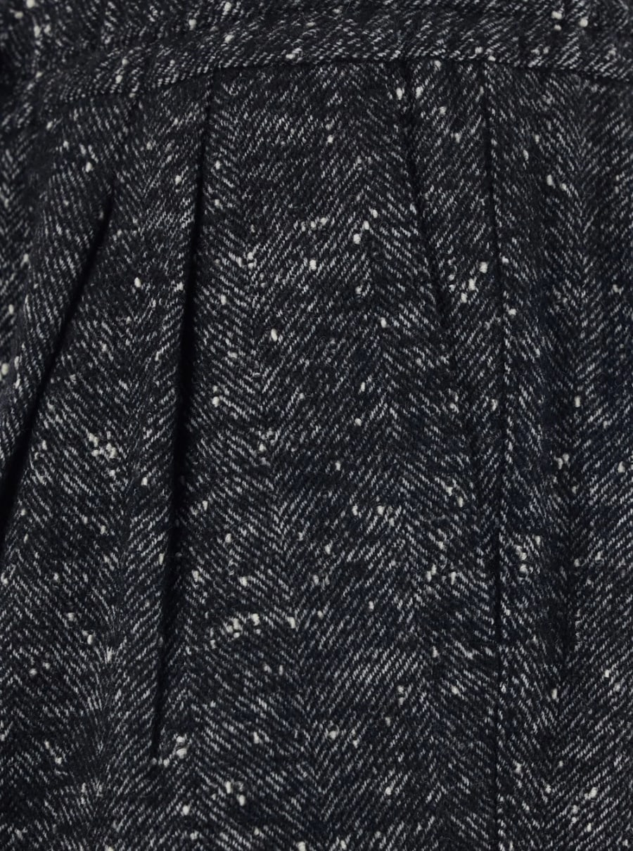 Dolce & Gabbana Pantaloni con Vita Elasticizzata con Coulisse in Misto Lana Grigi Scuri Uomo, view 3