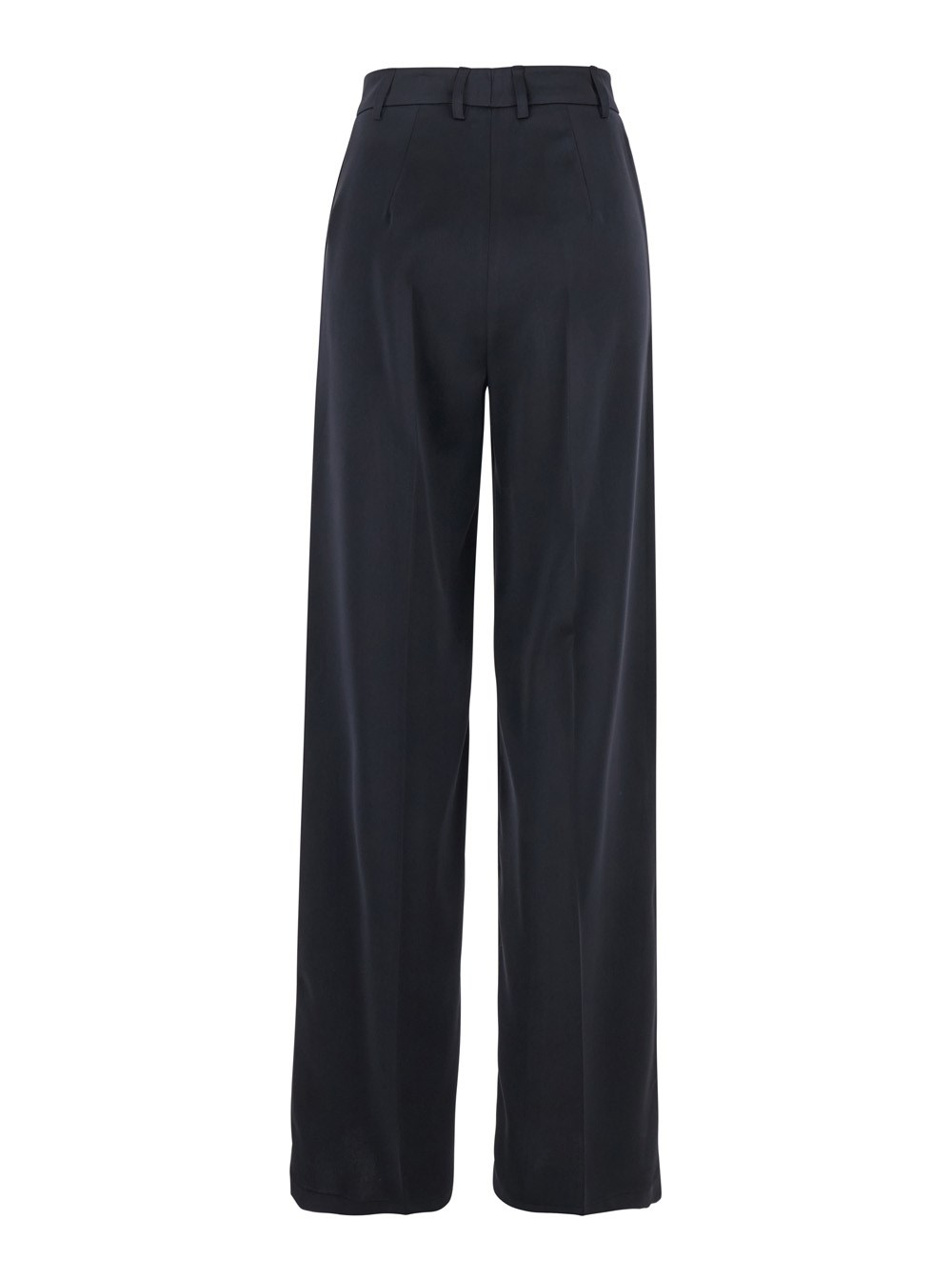 Leplain Pantaloni Sartoriali in Satin Blu Donna, view 2