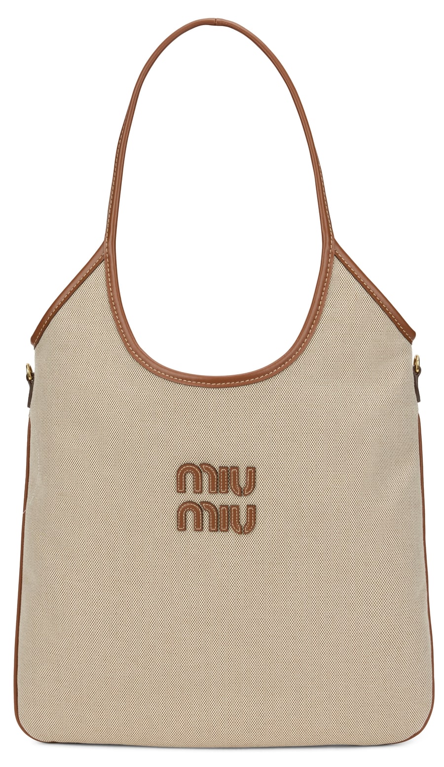 Miu Miu Tote bag con dettagli in pelle