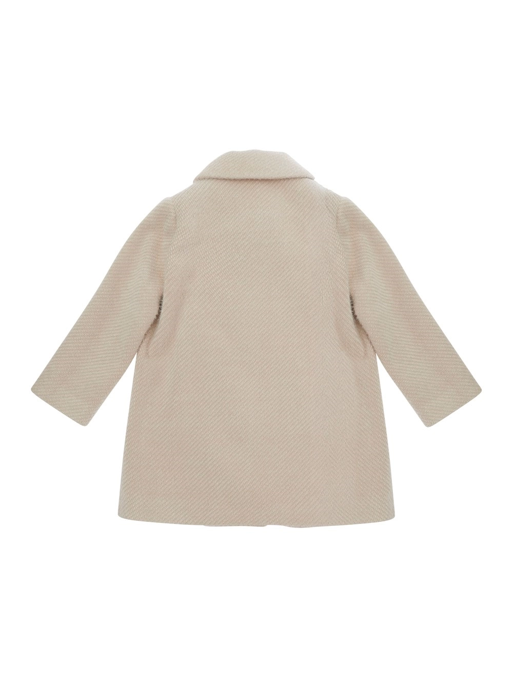 Monnalisa kids Cappotto doppiopetto con Colletto classico in tessuto Bianco Donna, view 2