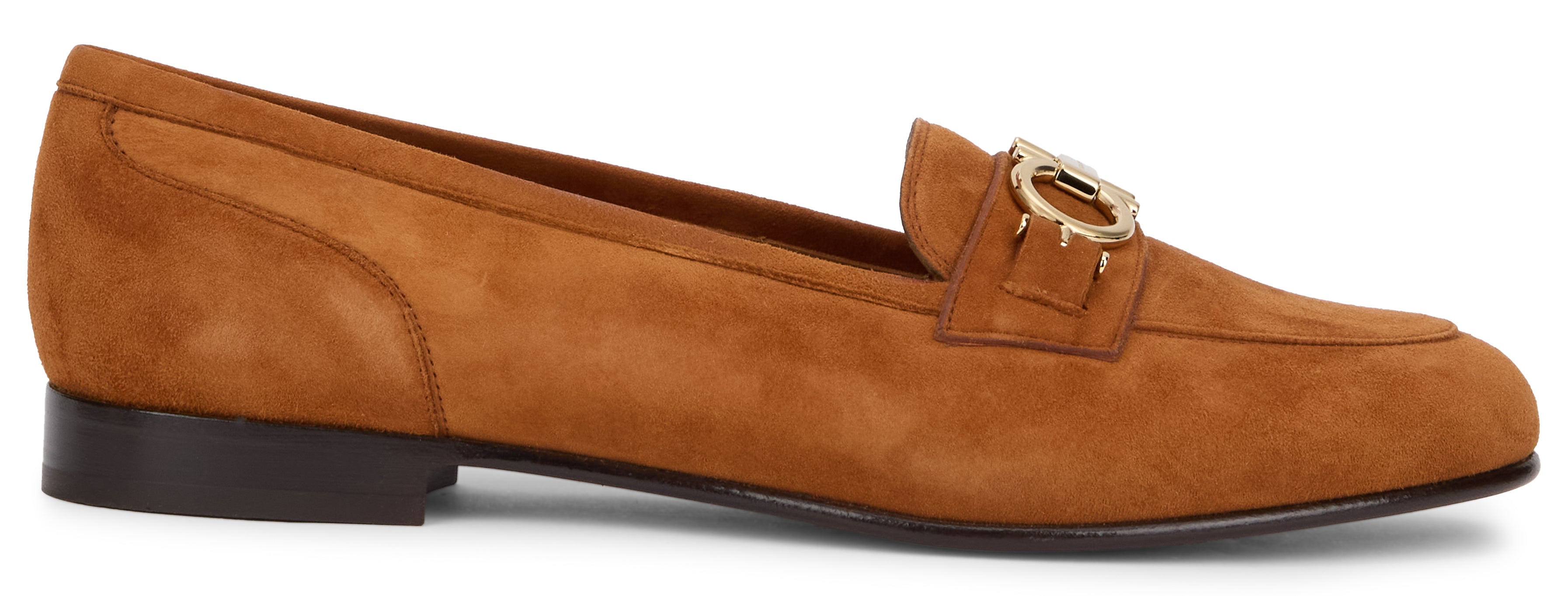 Ferragamo Mocassino ornamento Gancini in pelle scamosciata