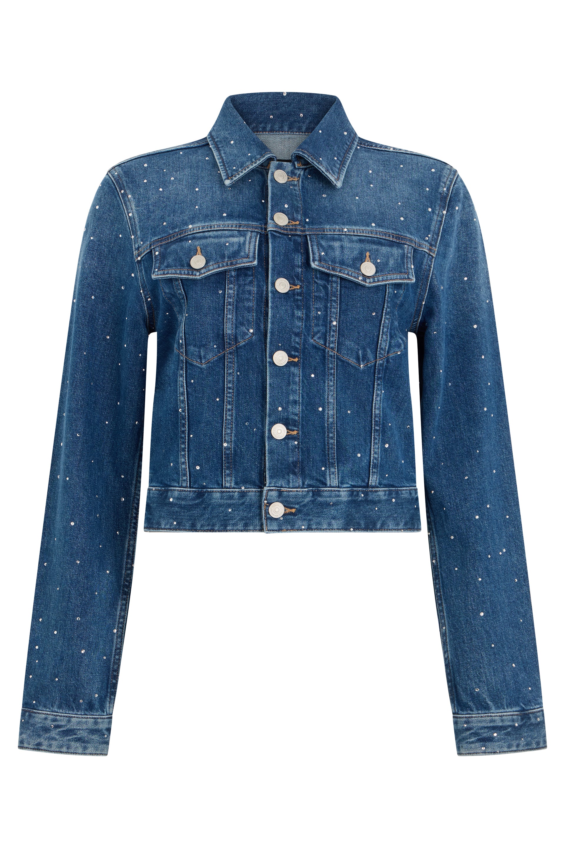 7 For All Mankind Giacca cropped in denim