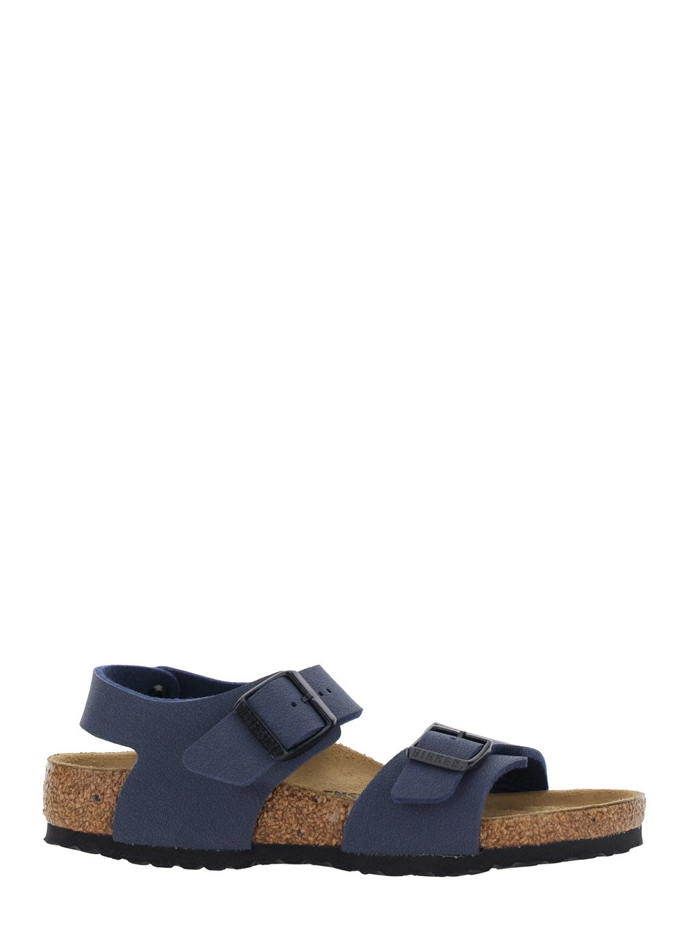 Birkenstock kids Sandali 'New York' con Punta Arrotondata e Chiusura con Fibbie in Birko-Flor Colore Blu Bambino