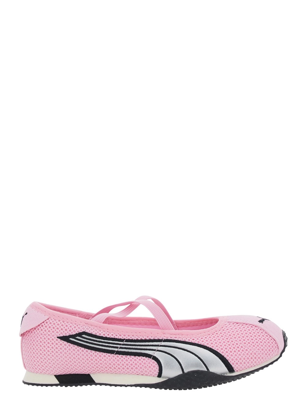 Puma Ballerine 'H Street' con Logo sul Fronte e sul Lato e Inserti in Rete in Tessuto Tecnico Rosa Donna