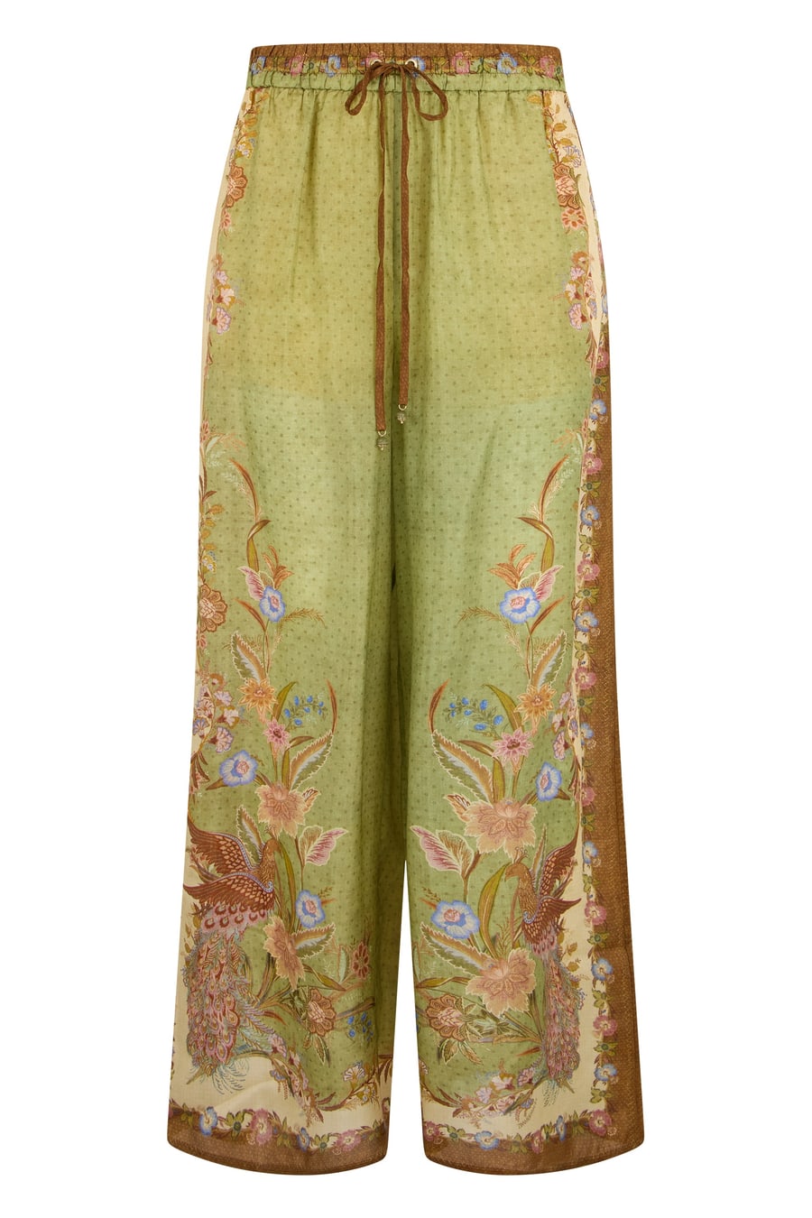 Zimmermann Pantaloni in seta stampata