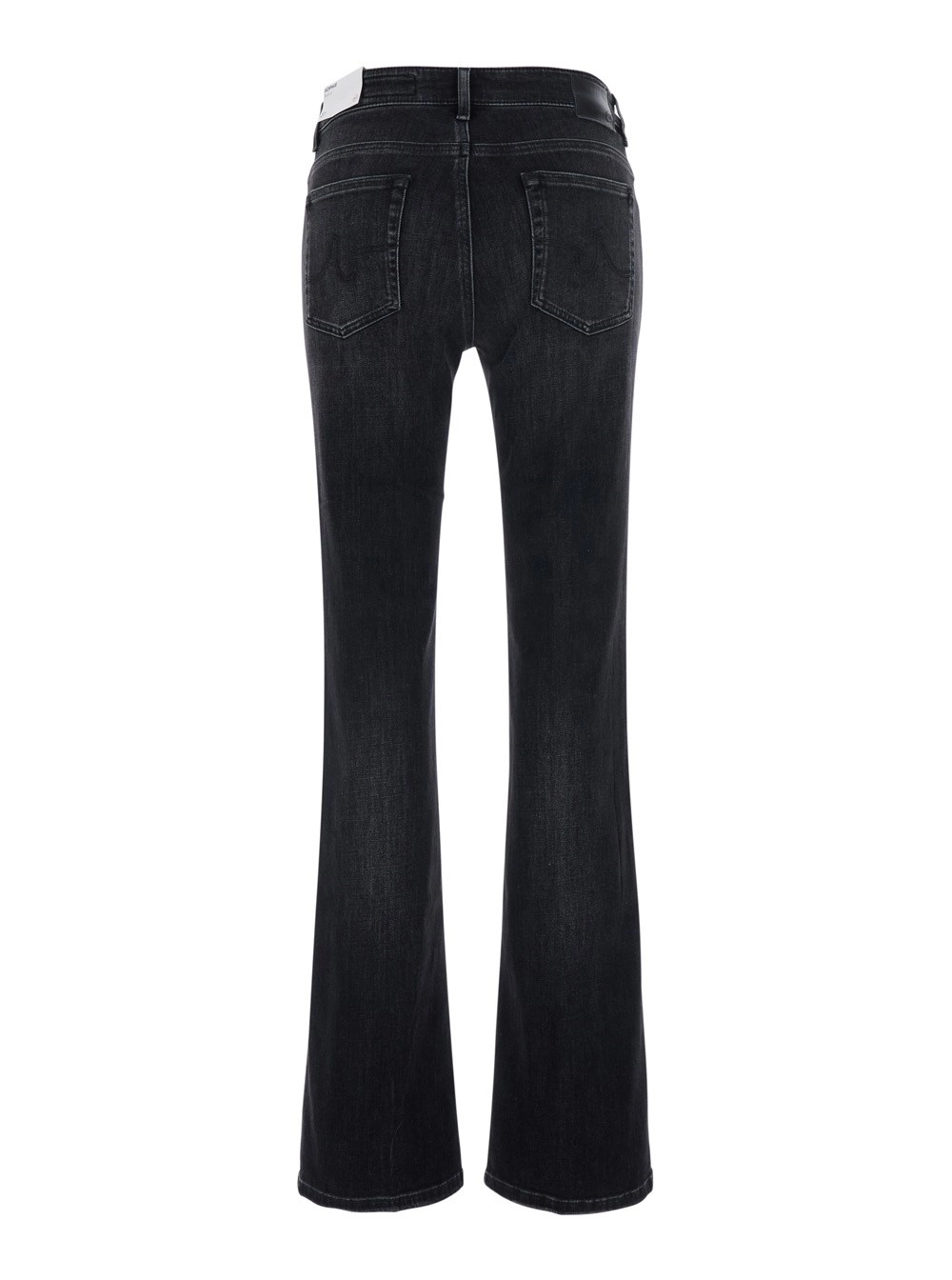 Ag jeans Jeans 'Sophie' a Vita Alta con Gamba Svasata e Patch Logo sul Retro in Denim Grigi Donna, view 2