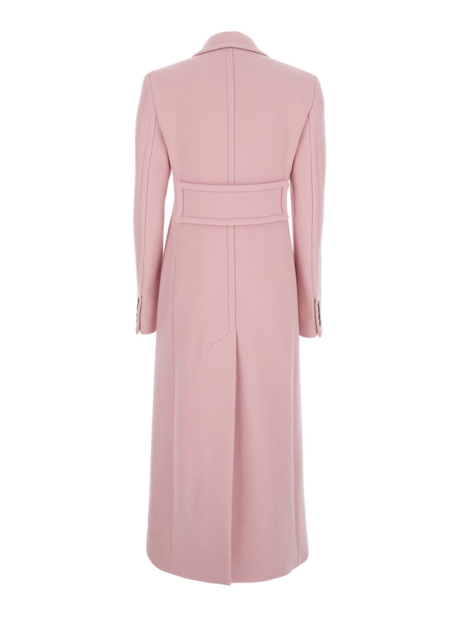 Sportmax Cappotto con Chiusura Doppiopetto in Lana Vergine Rosa Donna, view 2