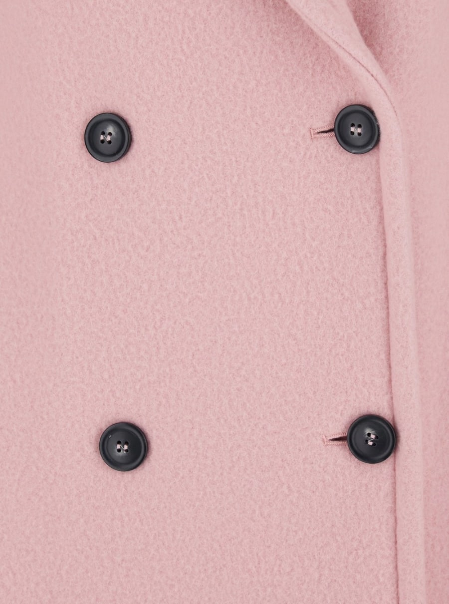 Sportmax Cappotto con Chiusura Doppiopetto in Lana Vergine Rosa Donna, view 3