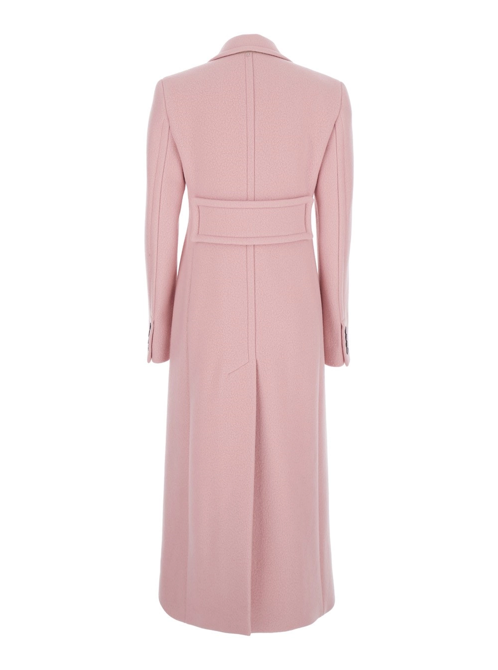 Sportmax Cappotto con Chiusura Doppiopetto in Lana Vergine Rosa Donna, view 2
