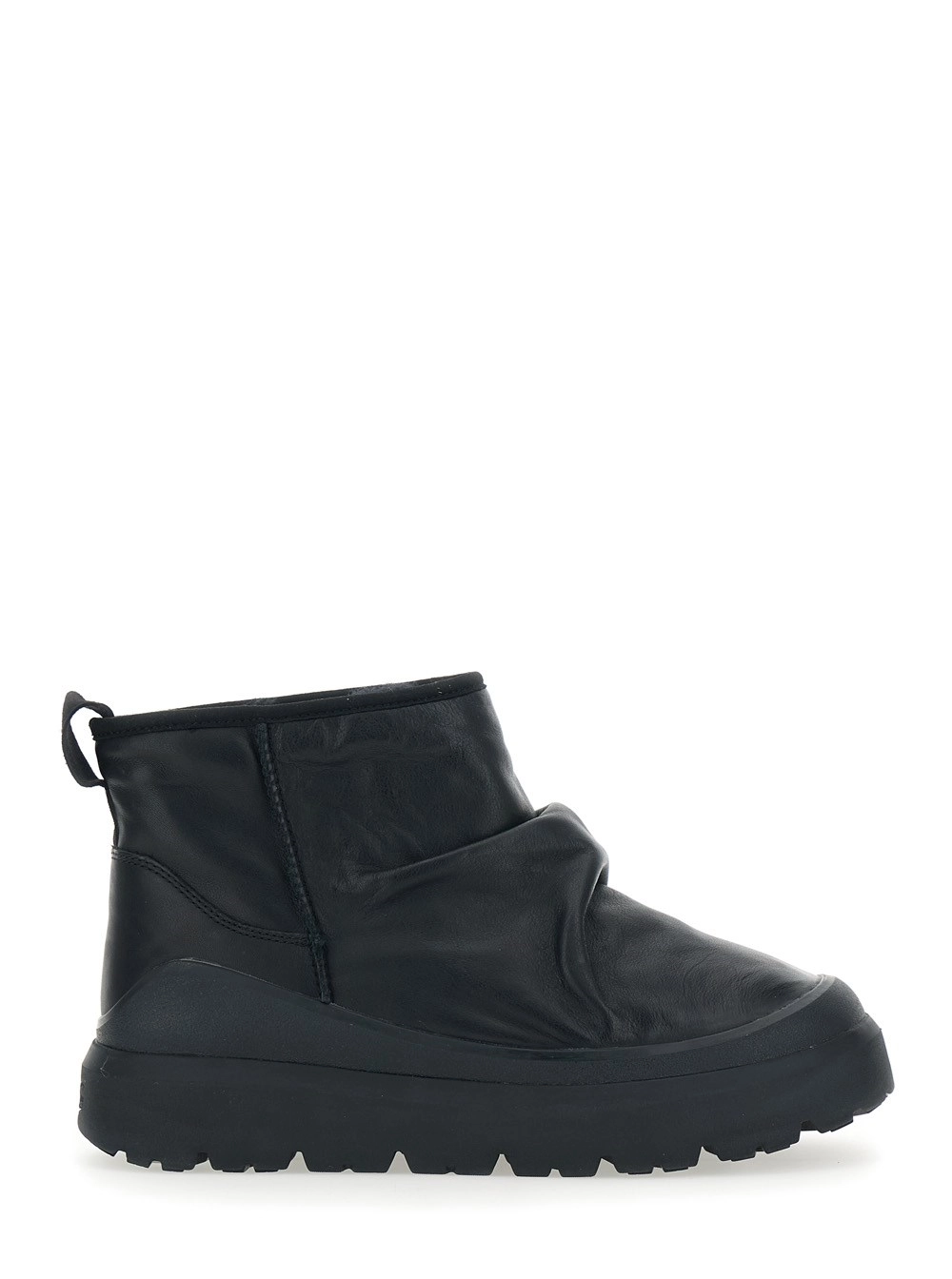 UGG Stivaletti 'Heritage Utility' con Dettaglio con Ruches in Pelle Neri Uomo