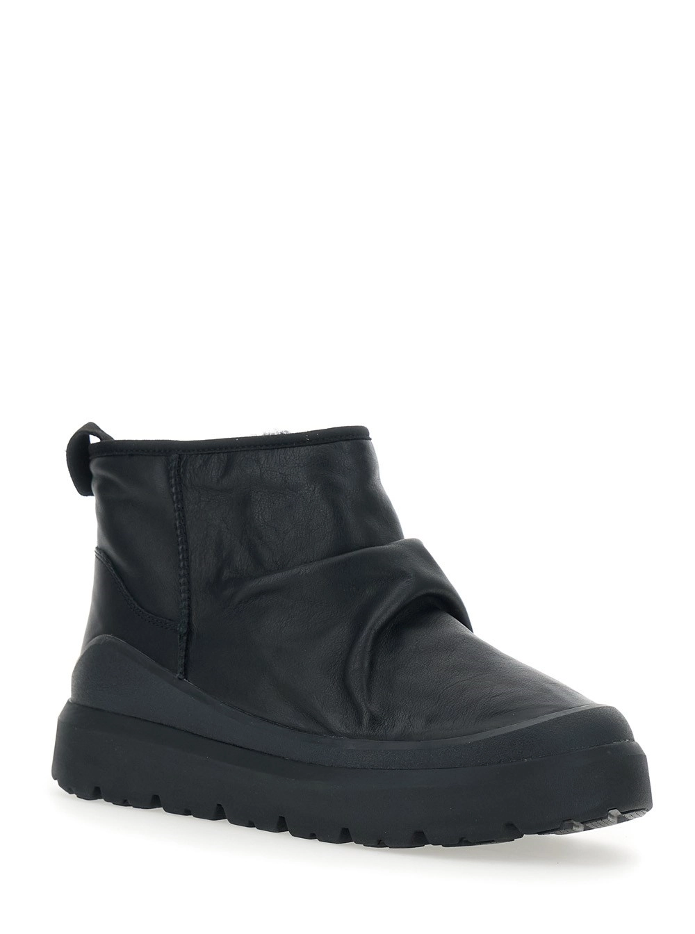 UGG Stivaletti 'Heritage Utility' con Dettaglio con Ruches in Pelle Neri Uomo, view 2