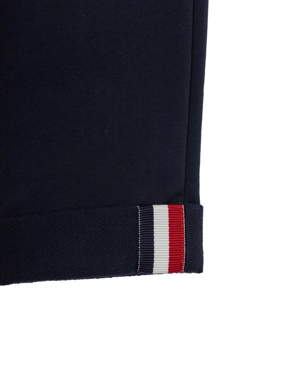 Moncler kids Pantalone Blu con Vita Elasticizzata e Patch Logo su Retro e Orlo in Cotone Stretch Baby, view 3