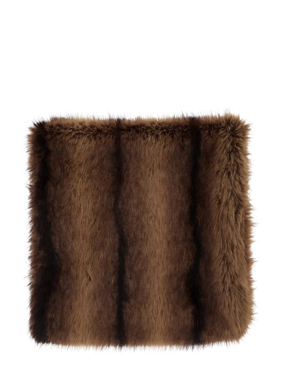 Leplain Sciarpa in eco pelliccia marrone donna