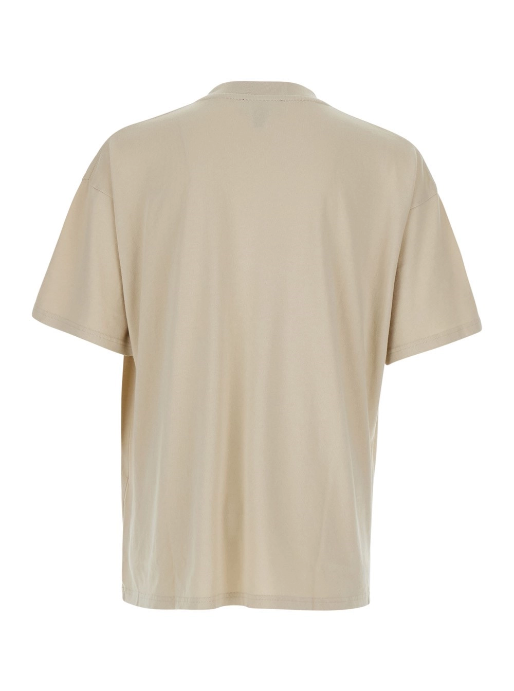 Represent T-shirt girocollo con maxi stampa sul fronte in cotone bianca uomo, view 2