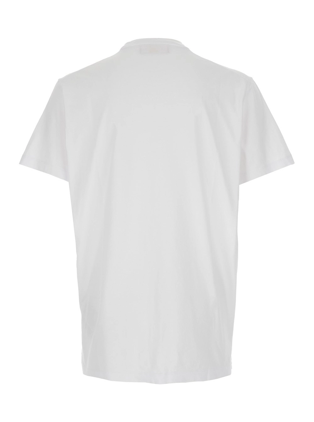 Dsquared2 T-Shirt 'Ducati x D2' con Logo sul Fronte in Cotone Bianca Uomo, view 2