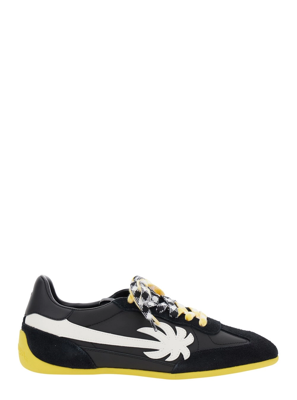 Palm Angels Sneaker 'Pa 5' Low Top con Patch Logo sulla Linguetta e Tallone a Contrasto con Logo in Pelle Nere Uomo