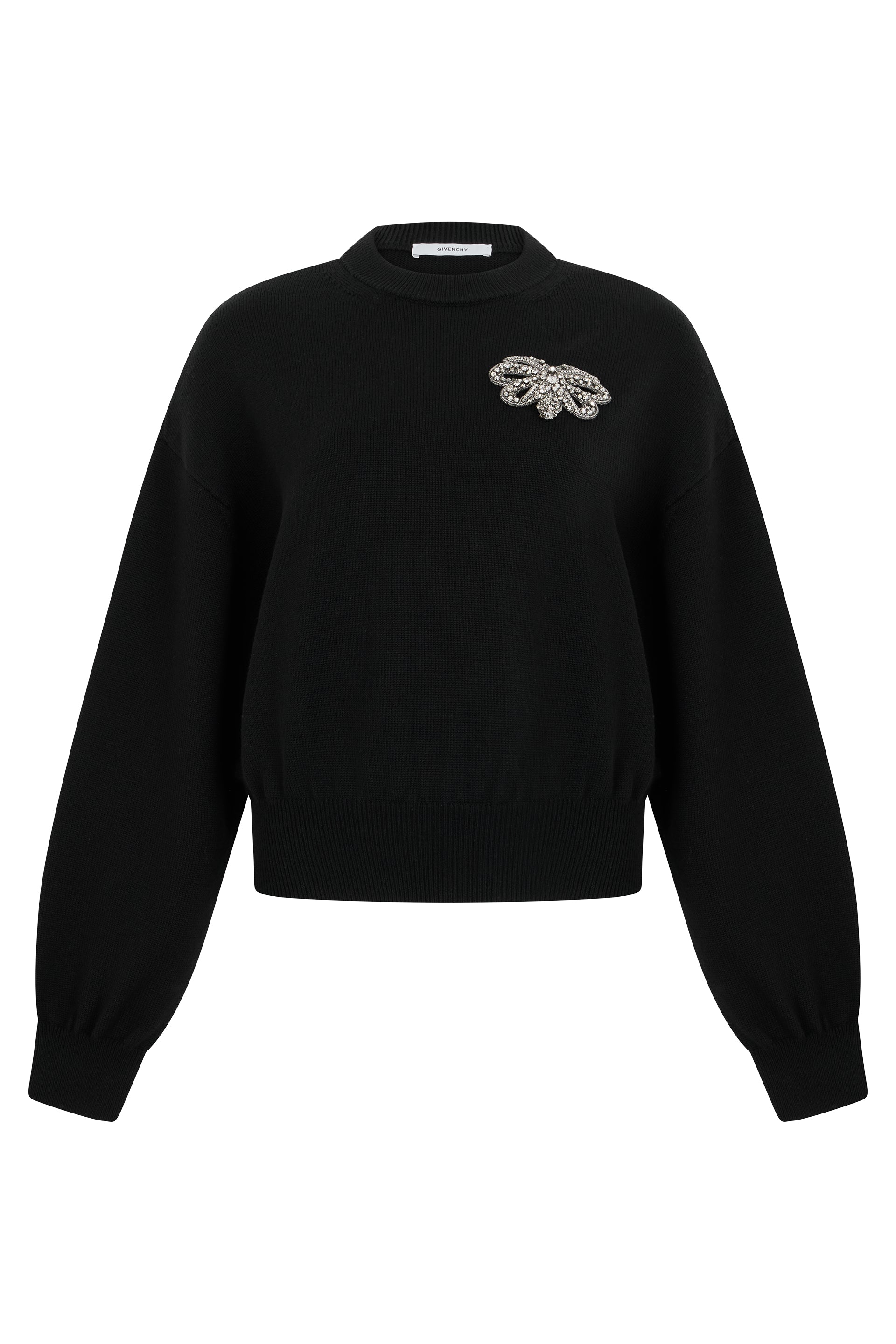 Givenchy Pullover in lana e cotone con fiocco ricamato