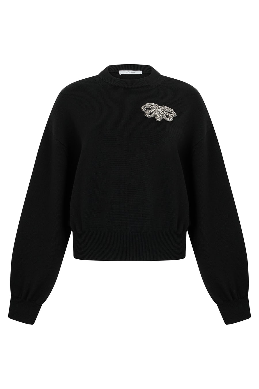 Givenchy Pullover in lana e cotone con fiocco ricamato