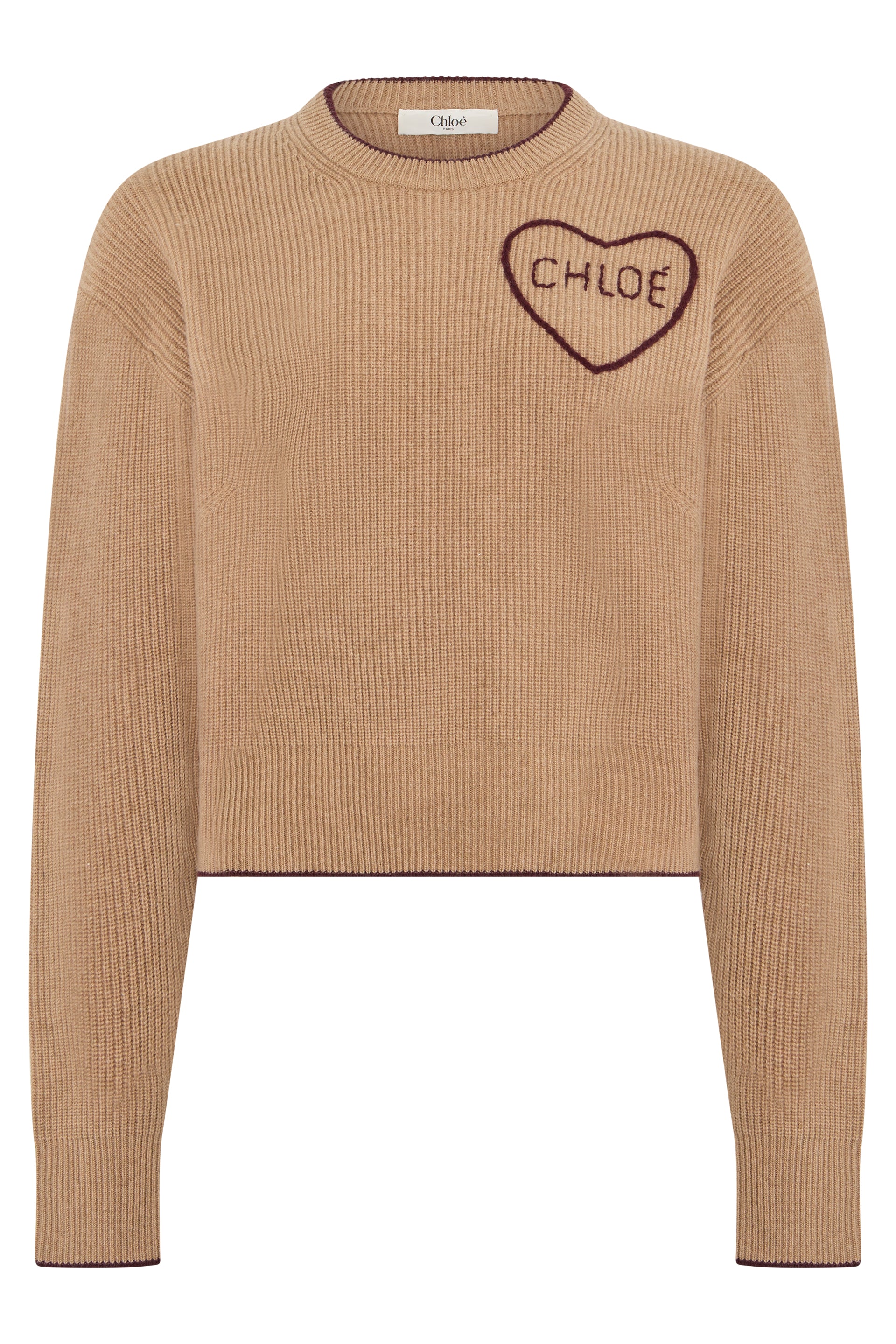 Chloé Maglione in lana e cachemire con ricamo