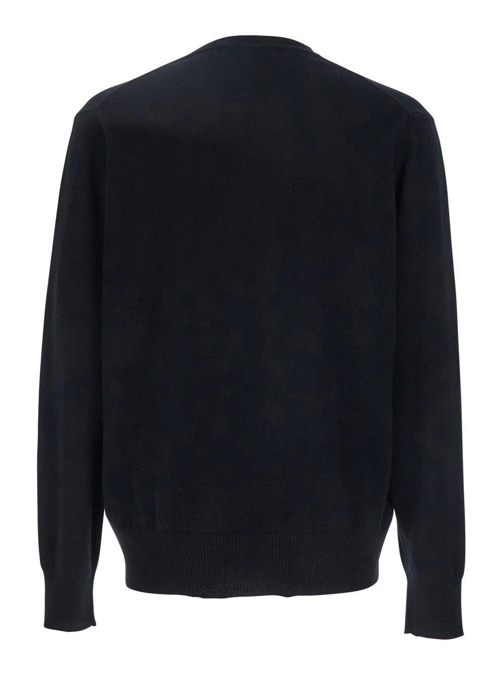 Vivienne Westwood Maglione 'Alex' Girocollo con Dettaglio Logo Orb sul Fronte in Lana e Cashmere Nero Uomo, view 2