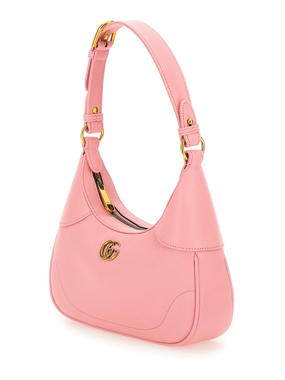 Gucci Borsa a Spalla 'Hobo Aphrodite' Piccola in Pelle Rosa Donna, view 2