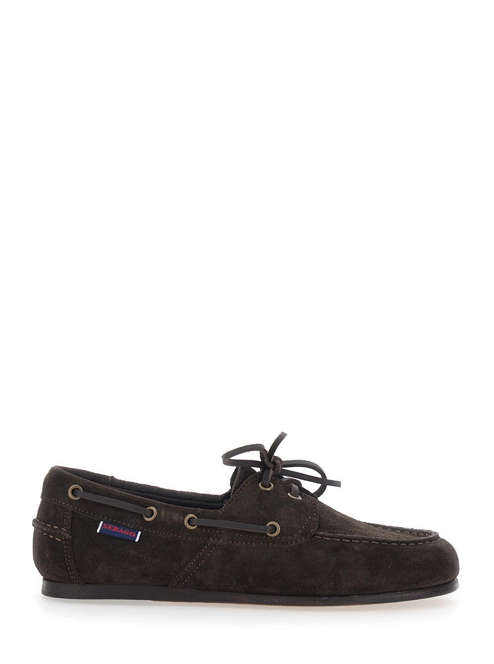 Sebago Mocassini 'OWEN WOMAN' con Punta Arrotondata in Pelle Marrone Donna