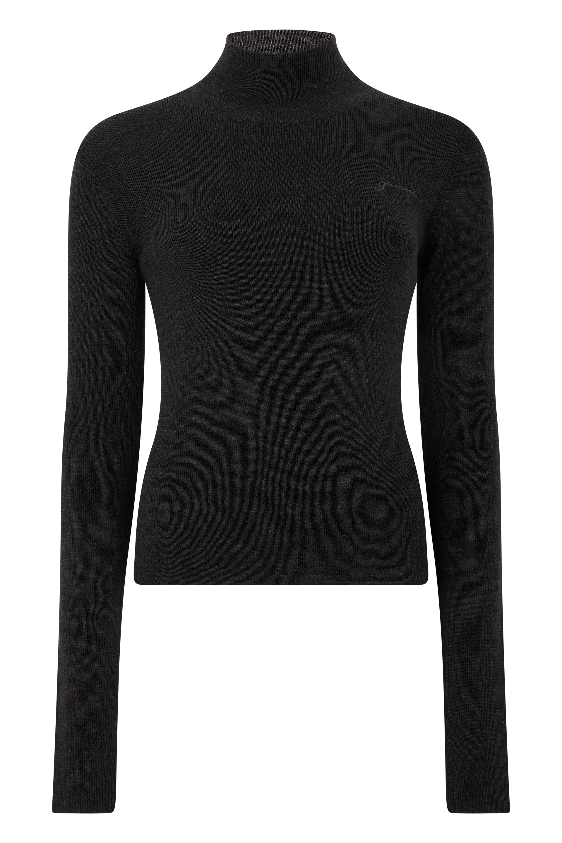 Ganni Pullover aderente con collo alto