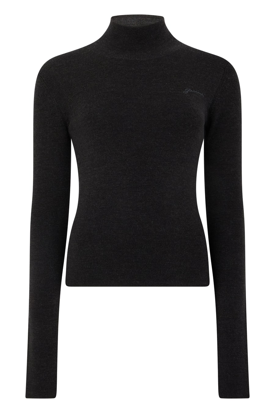 Ganni Pullover aderente con collo alto