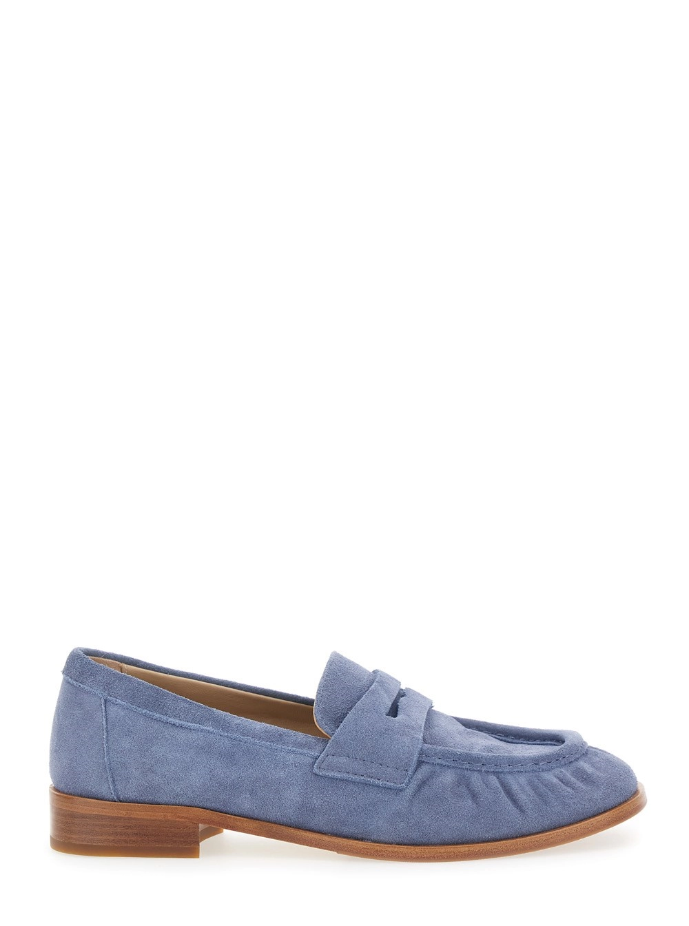Strategia Mocassini "Revue" con Punta Arrotondata in Pelle blu Donna