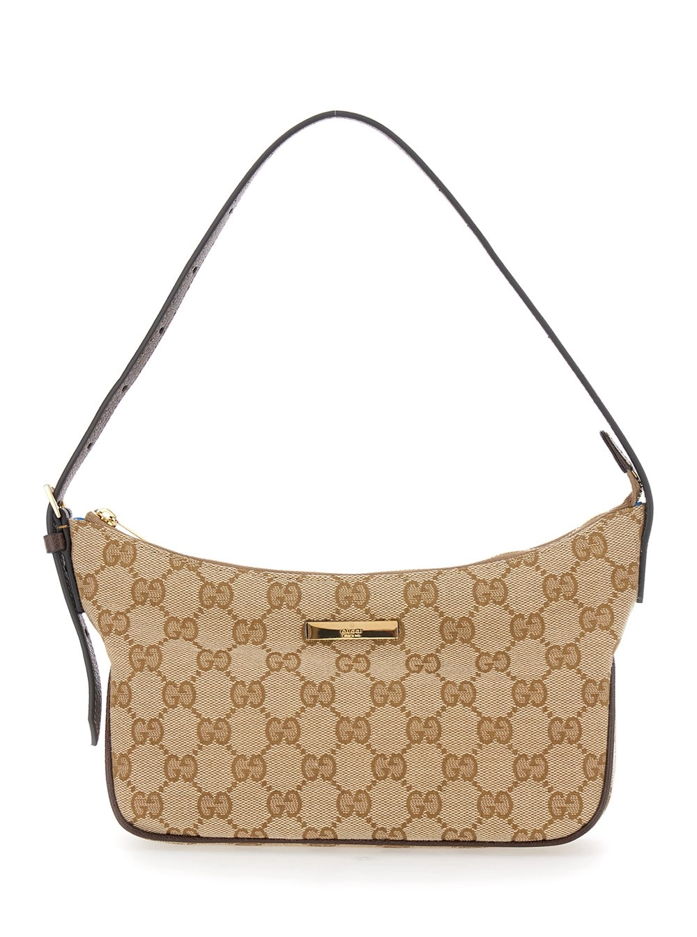 Gucci Borsa Mini 'Lady Lunetta' con Placca Logo sul Fronte e Tracolla Regolabile e Removibile in Tela GG Supreme Beige Donna
