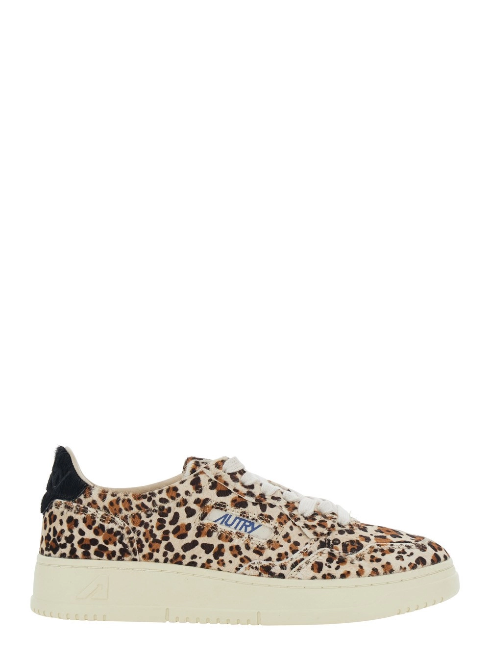 Autry Sneakers 'Medalist' con motivo animalier e patch logo sulla linguetta in pelle marroni donna