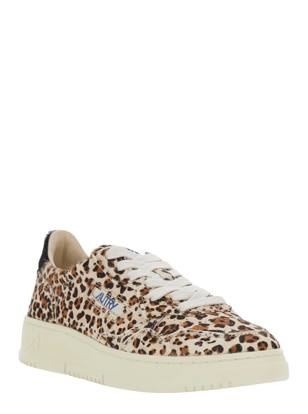 Autry Sneakers 'Medalist' con motivo animalier e patch logo sulla linguetta in pelle marroni donna, view 2