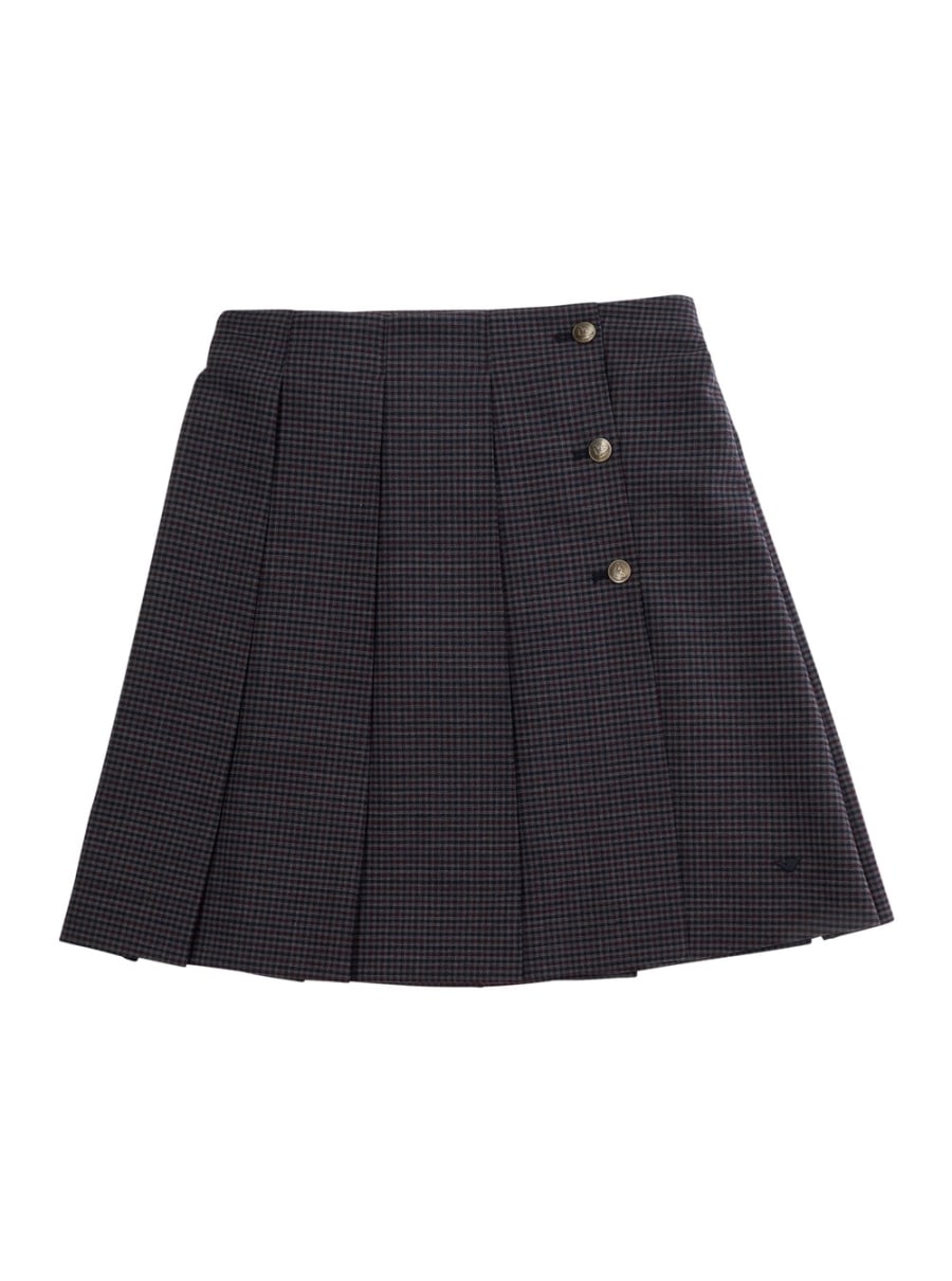 Emporio armani kids Gonna con motivo a righe all-over in tessuto grigia per bambina