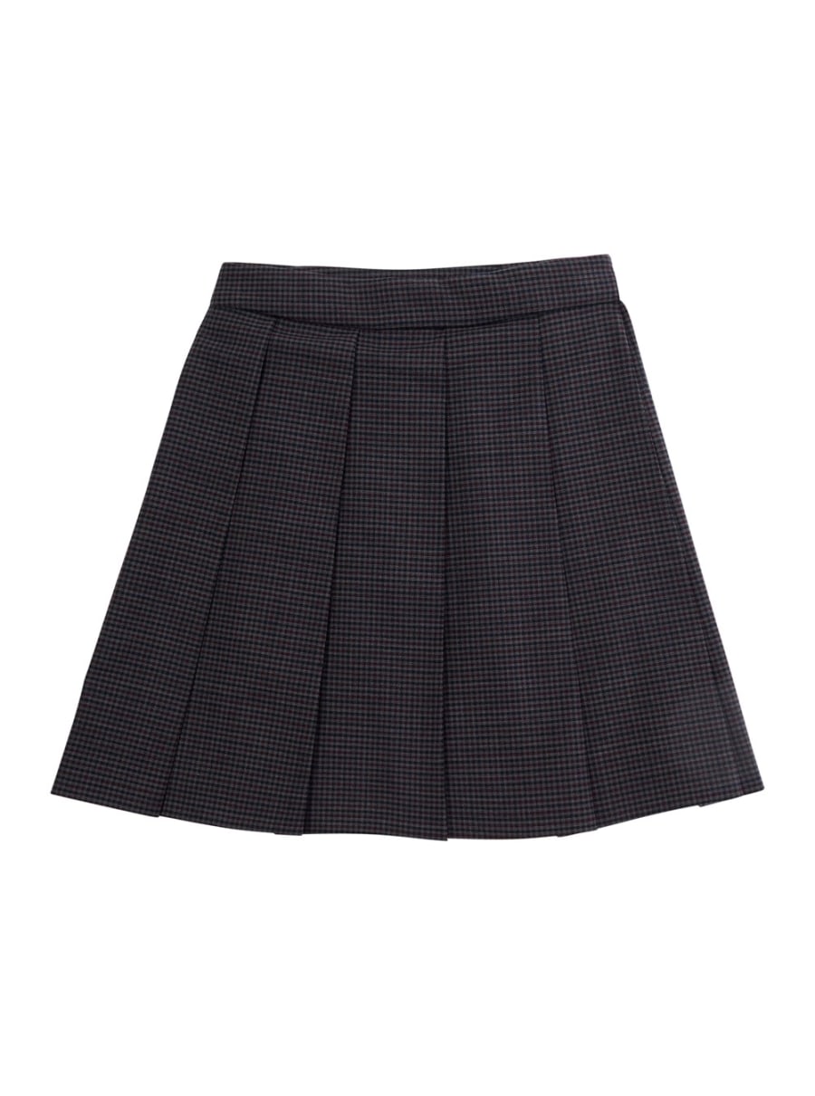 Emporio armani kids Gonna con motivo a righe all-over in tessuto grigia per bambina, view 2