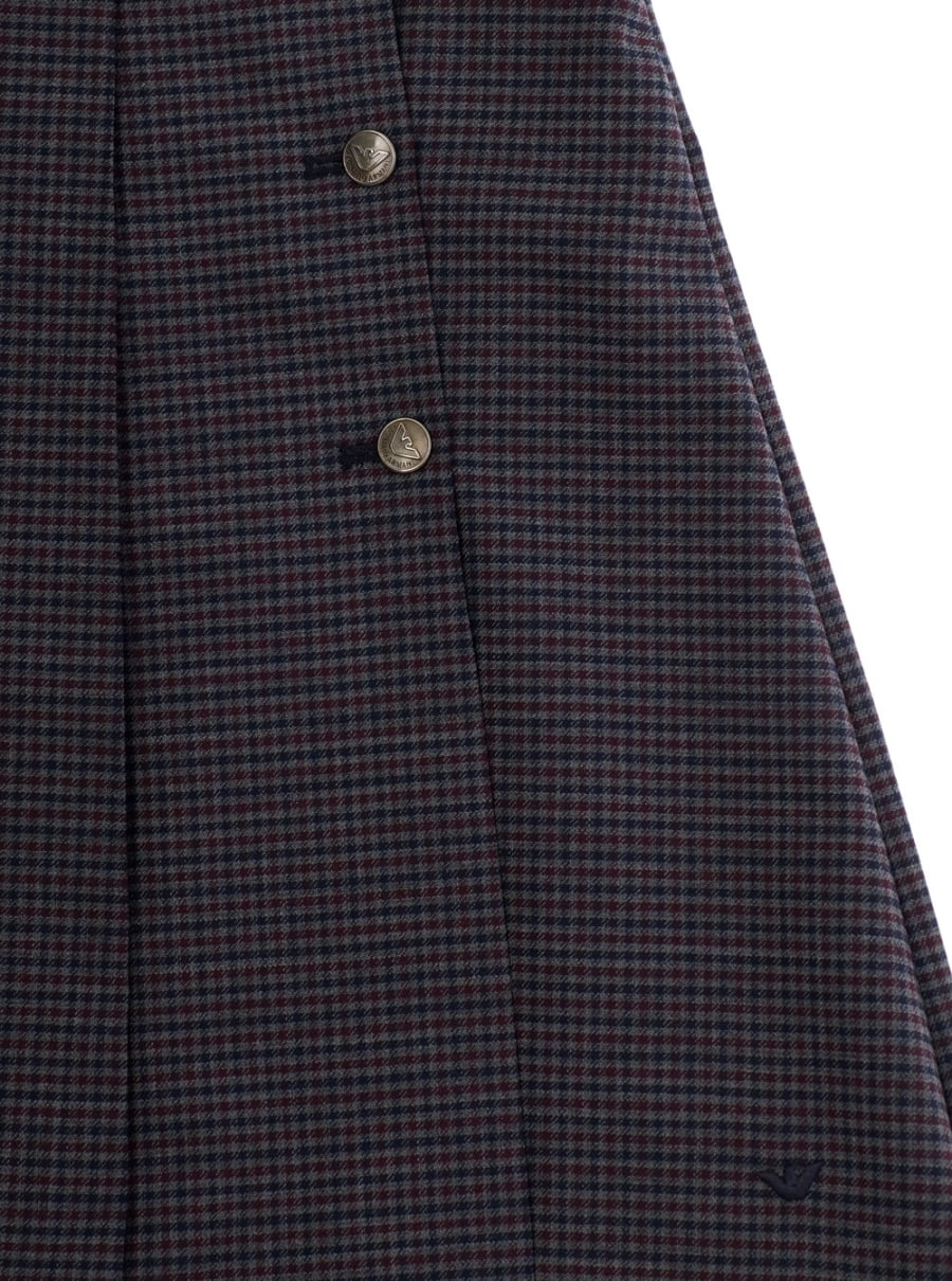 Emporio armani kids Gonna con motivo a righe all-over in tessuto grigia per bambina, view 3