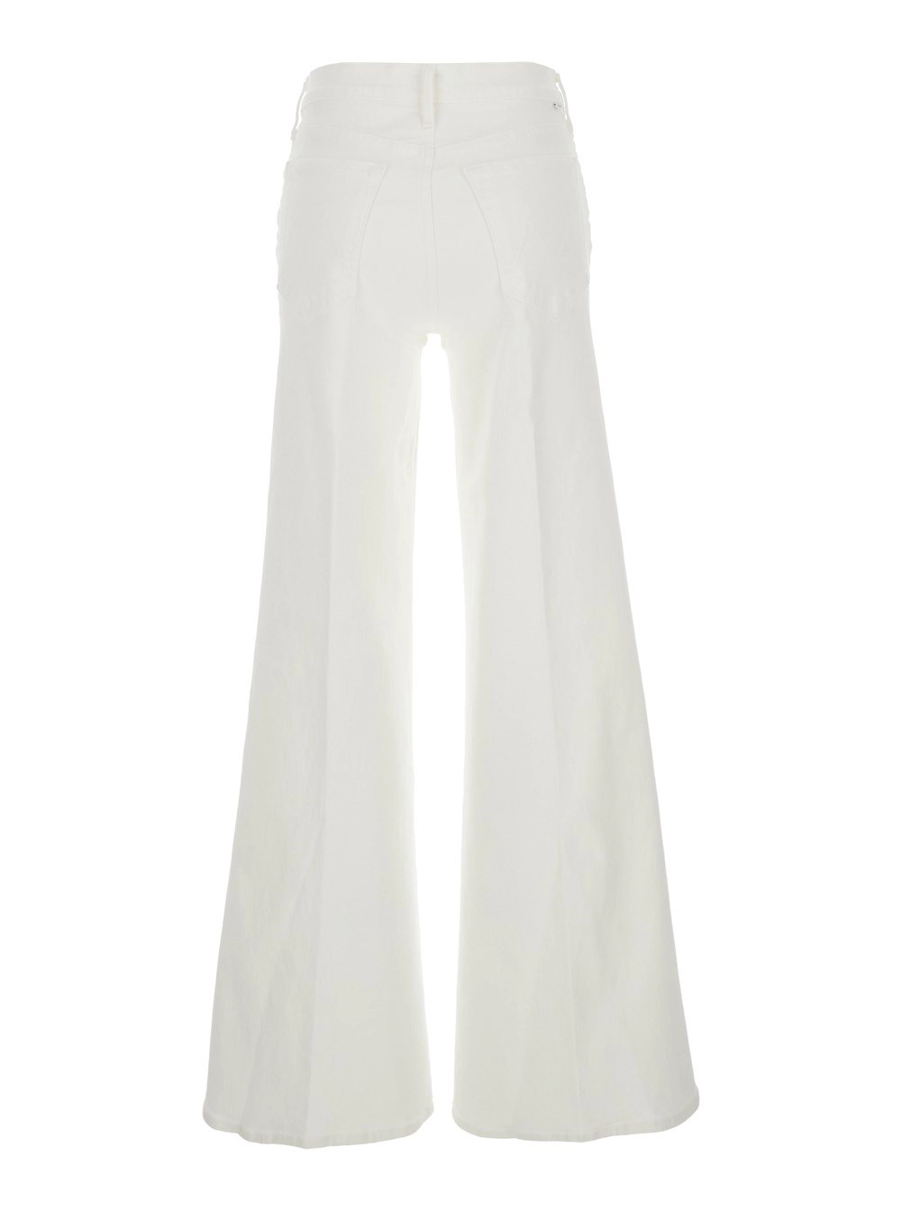 Mother Jeans 'The Twister Sneak' con Passanti per Cintura e Gamba Ampia in Denim Bianco Donna, view 2