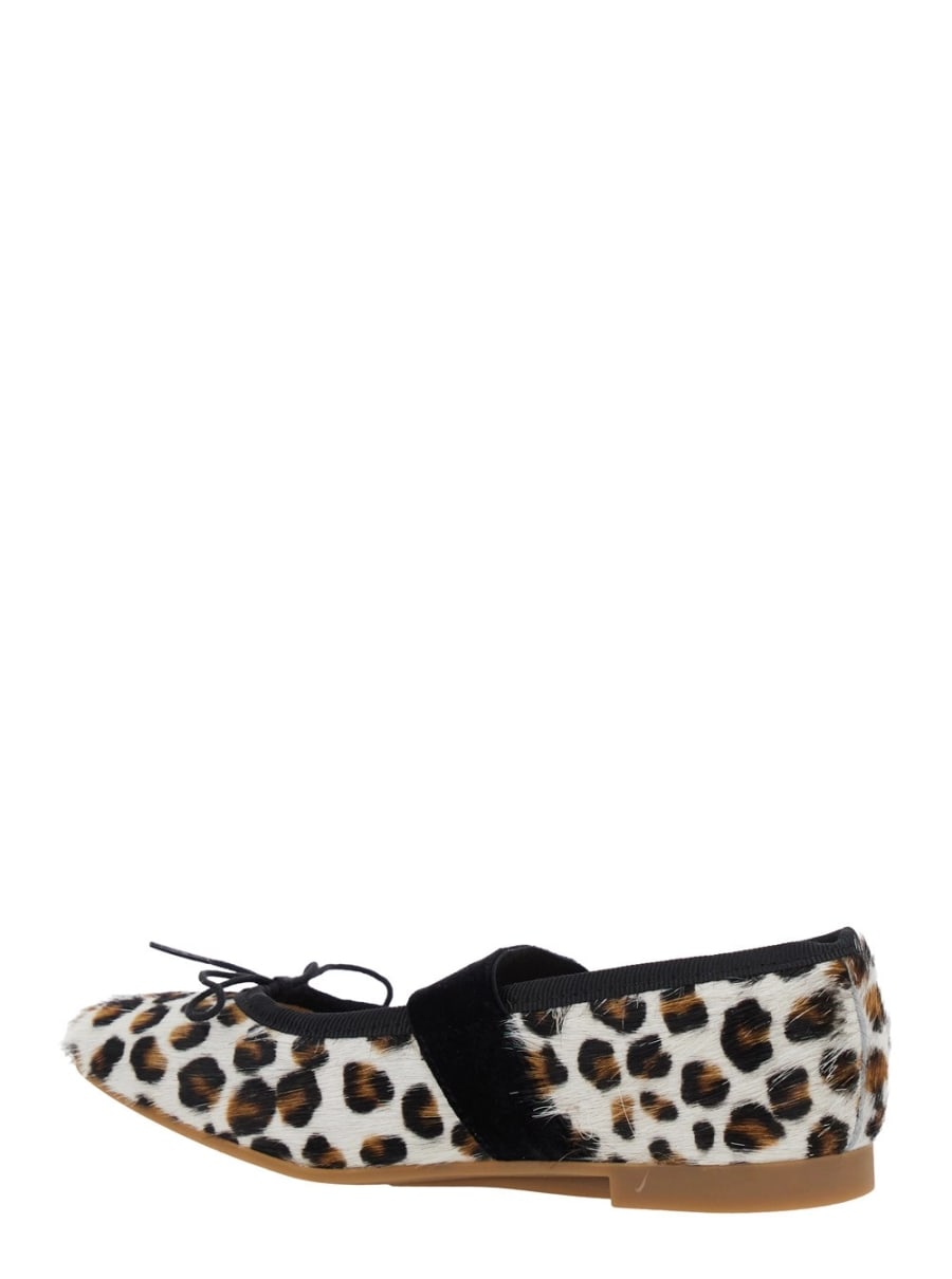 Pom d'api kids Ballerine con Chiusura con Cinturino Regolabile e Motivo Animalier All-Over in Tessuto Multicolor Bambina, view 3