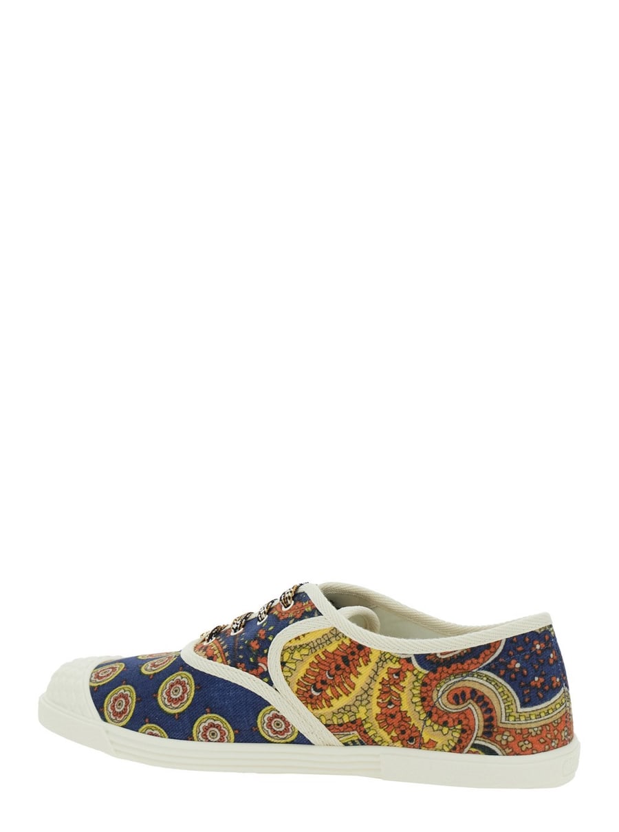 Valentino Garavani Sneaker Low Top con Stampa Floreale All-Over in Cotone Multicolor Uomo, view 3