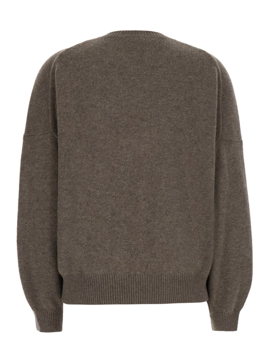 Lisa yang Maglione 'Veira' con spalle scese e rifiniture a coste in cashmere marrone donna, view 2