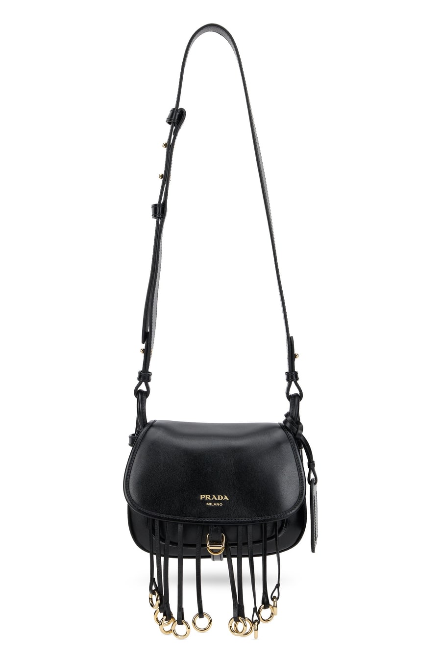 Prada Borsa a tracolla con anelli metallici
