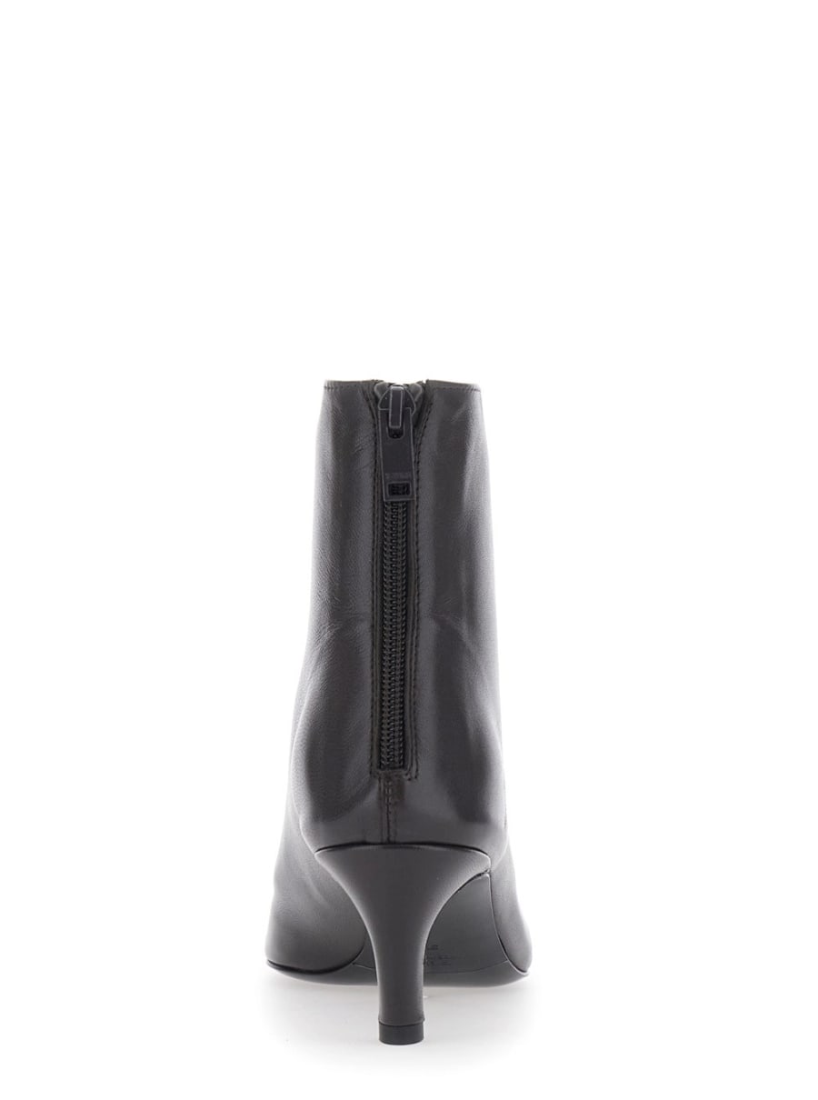 Toteme Stivaletti a Punta con Chiusura con Zip sul Retro e Tacco Alto a Spillo in Pelle Marroni Donna, view 4