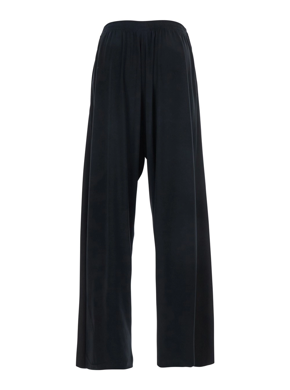 Balenciaga Pantalone con Vita Elasticizzata in Lana Nero Uomo, view 2