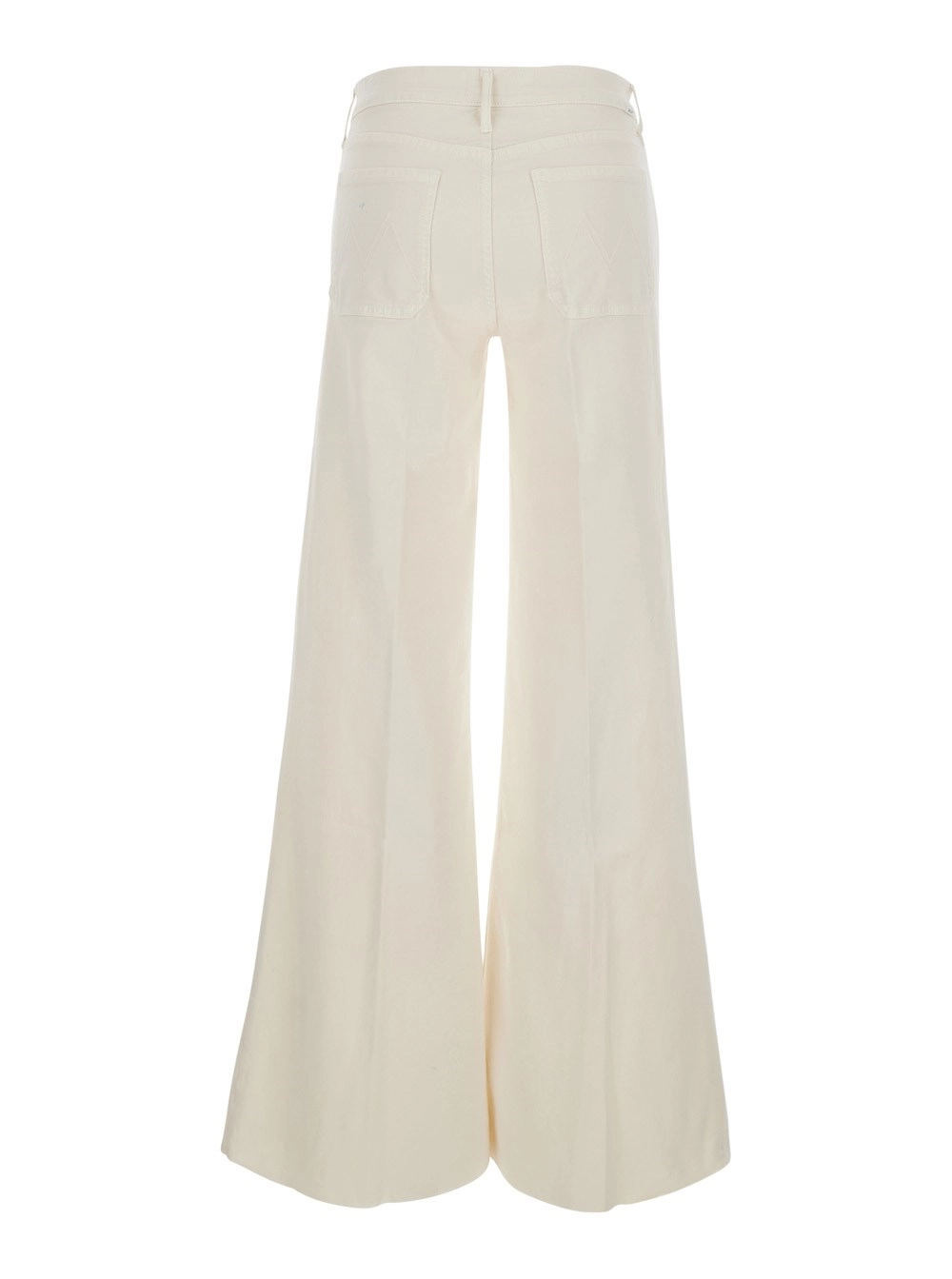 Mother Jeans 'The Patch Pocket Twister Fray' con Quattro Tasche Applicate in Denim Bianchi Donna, view 2