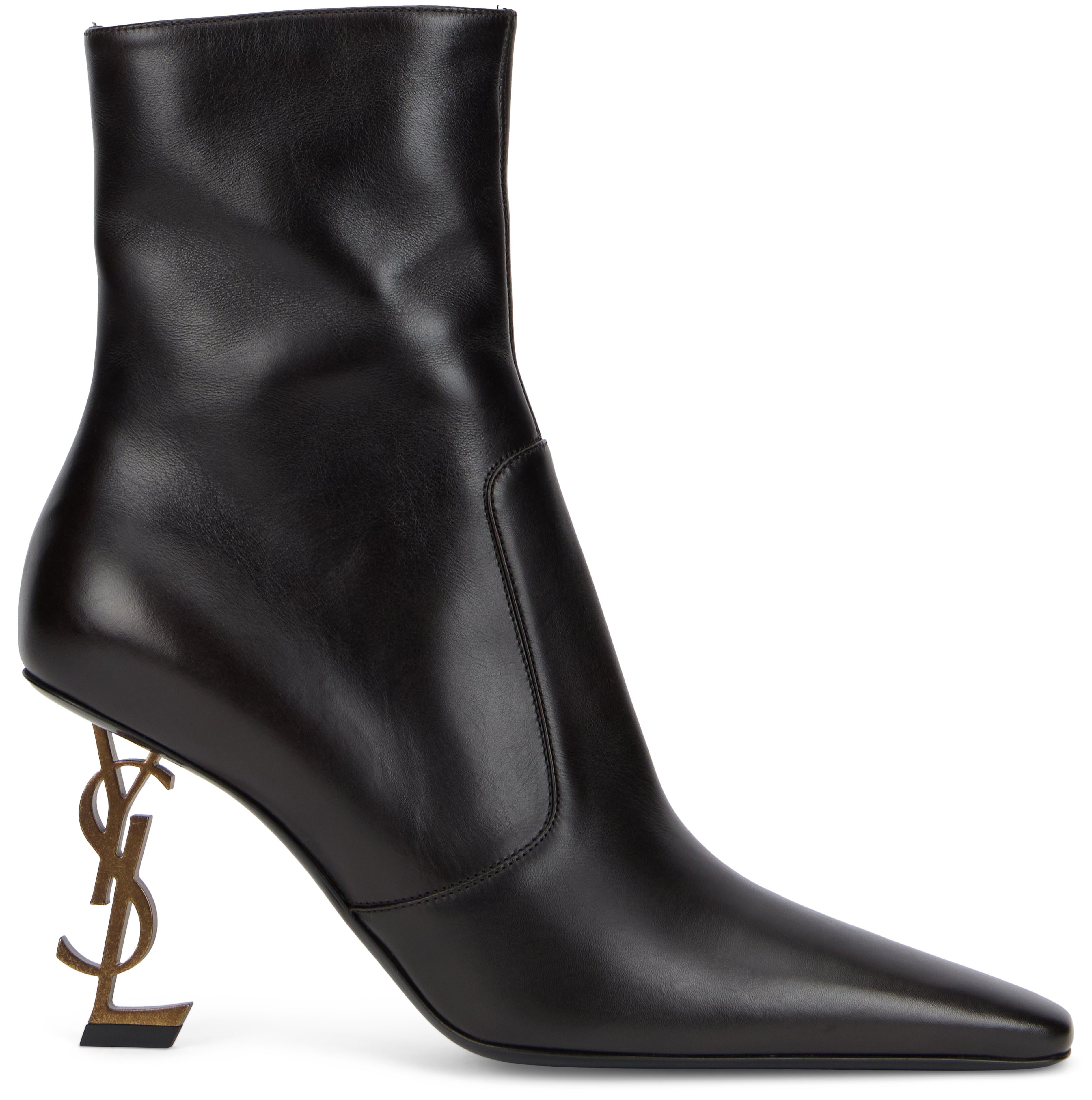 Saint Laurent Stivaletto con tacco logato