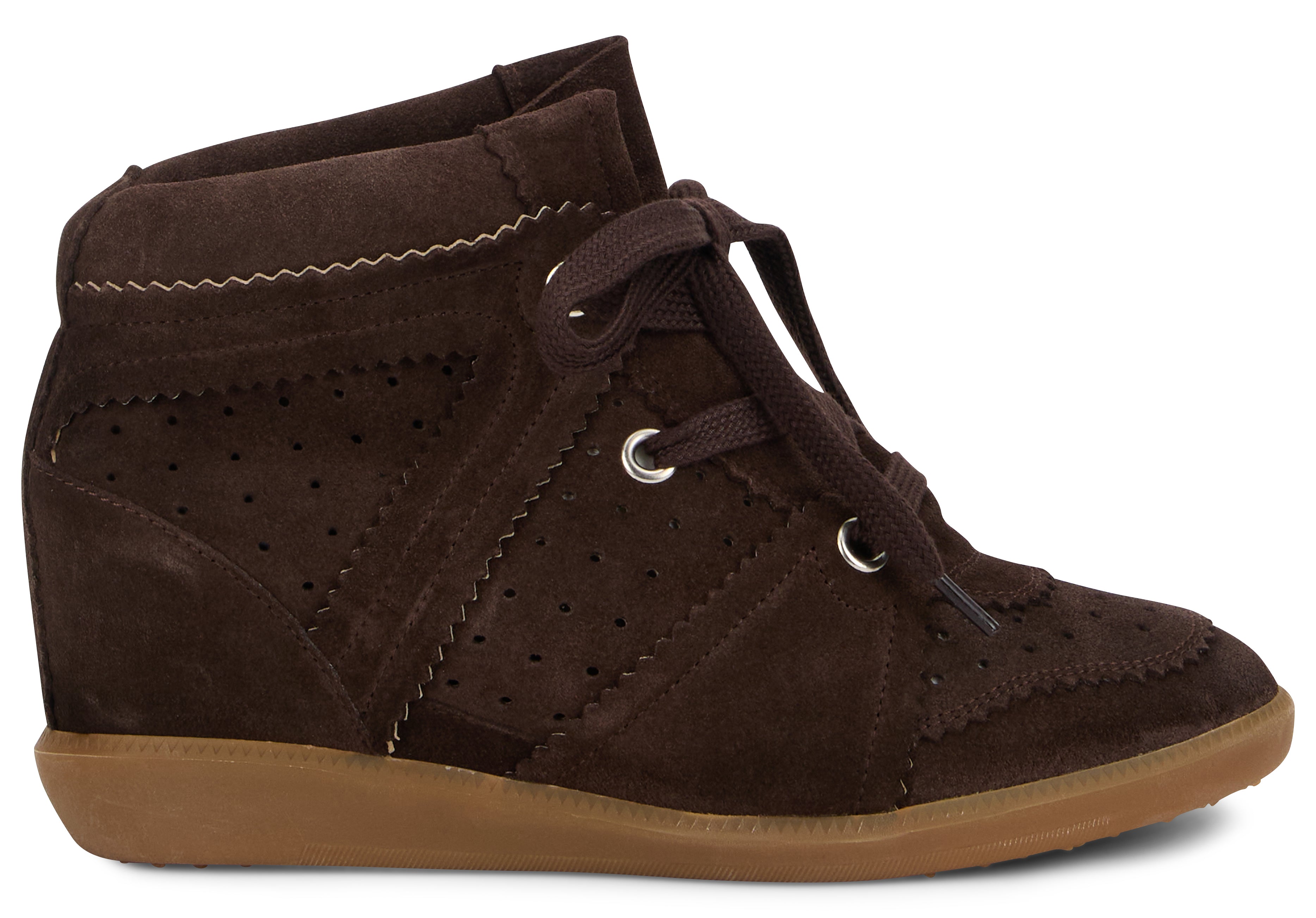 Isabel Marant Sneakers con zeppa e lacci in pelle